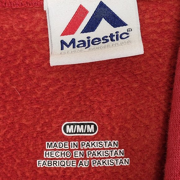 Majestic NFL Football Atlanta Falcons Hoodie Sweatshirt Red Size Medium - Picture 6 of 12